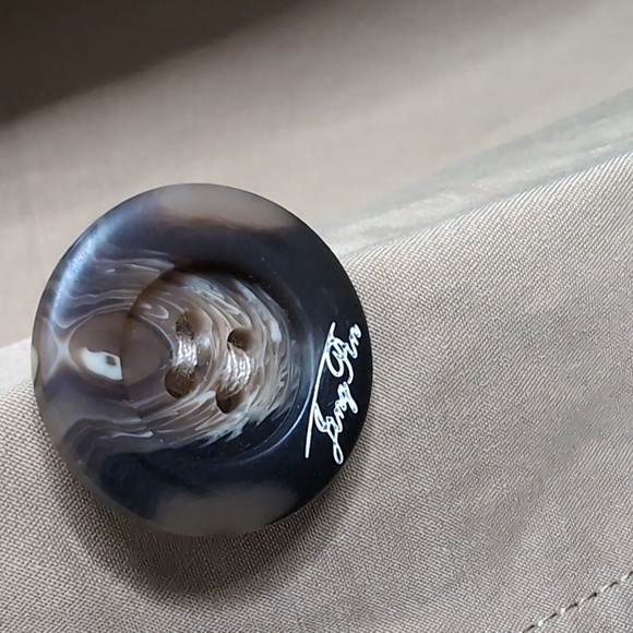 ZIAI Double Breasted Belted Trench Coat  women's size Medium color tan - Picture 6 of 12